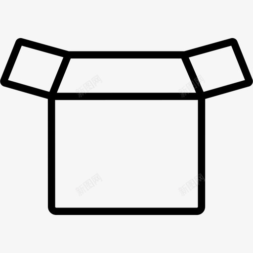 打开纸板箱纸箱图标svg_新图网 https://ixintu.com 打开纸板箱 纸箱