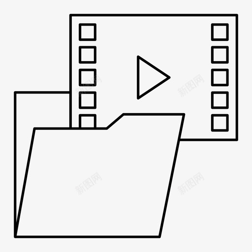 多媒体文件夹电影视频剪辑图标svg_新图网 https://ixintu.com 多媒体文件夹 文件和文件夹 电影 视频剪辑