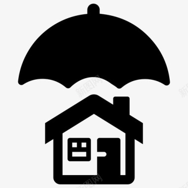 家庭保险房子保险箱图标图标
