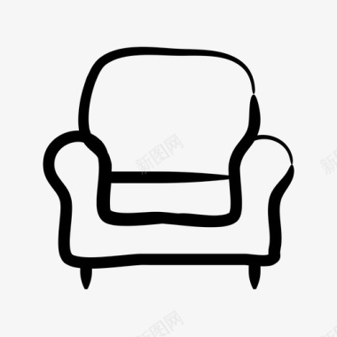扶手椅沙发客厅图标图标