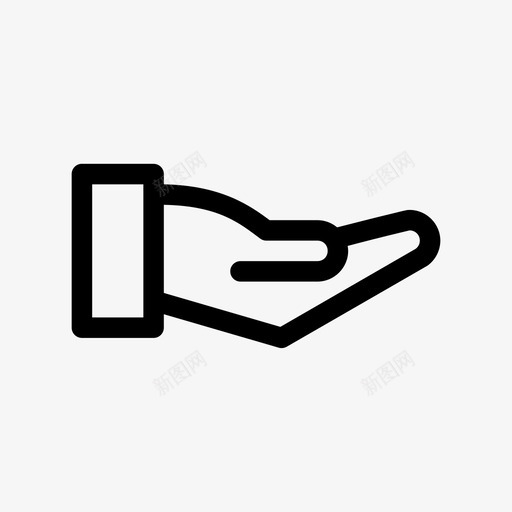 手小心手势图标svg_新图网 https://ixintu.com 学习 小心 手 手势 拿 洗手