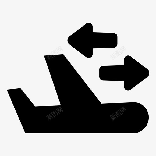 改变航班飞行方向航班图标svg_新图网 https://ixintu.com 改变航班 航班 飞机 飞行方向