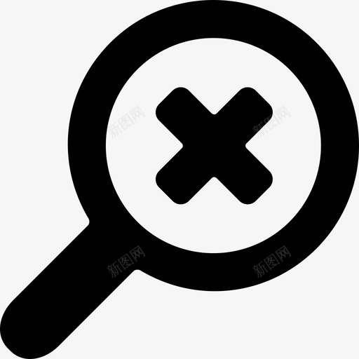 放大镜和删除标记界面搜索放大镜图标svg_新图网 https://ixintu.com 搜索放大镜 放大镜和删除标记 界面