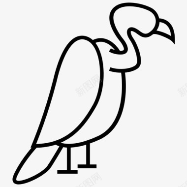 秃鹫动物鸟图标图标