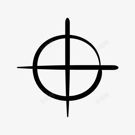 十字准线瞄准标记图标svg_新图网 https://ixintu.com 十字准线 射击 手绘 标记 瞄准