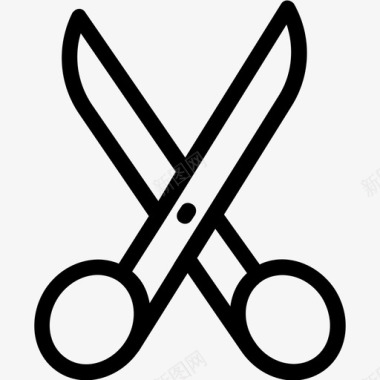 剪刀理发师切割工具图标图标
