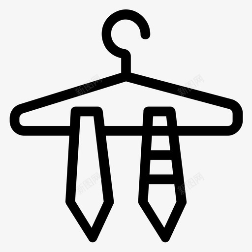 领带商务服装图标svg_新图网 https://ixintu.com 专业 商务 时尚 服装 服装系列 男士 领带
