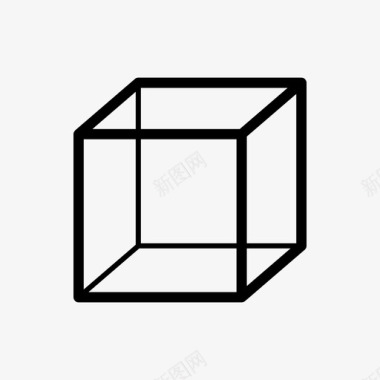 立方体三维形状几何图形图标图标