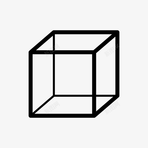 立方体三维形状几何图形图标svg_新图网 https://ixintu.com 三维形状 几何图形 立方体