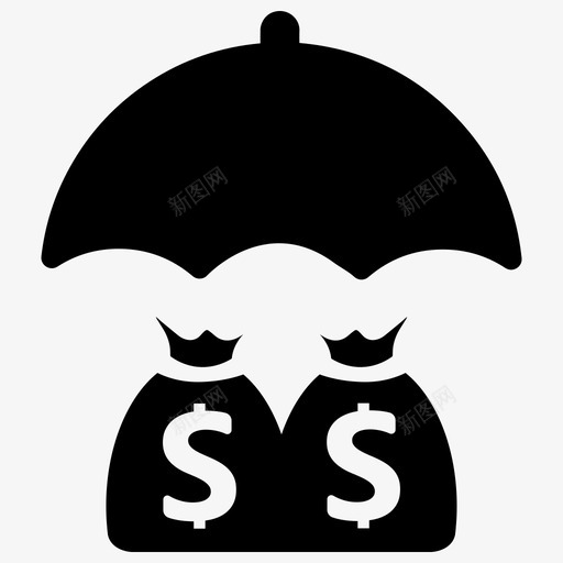 投资保险商业保险货币保险图标svg_新图网 https://ixintu.com 商业保险 投资保险 货币保险 雨伞