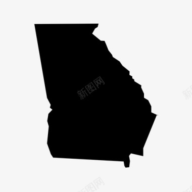 乔治亚州佐治亚州地图图标图标
