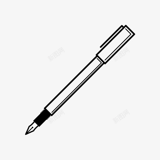 钢笔书法墨水图标svg_新图网 https://ixintu.com 书法 墨水 文具 钢笔