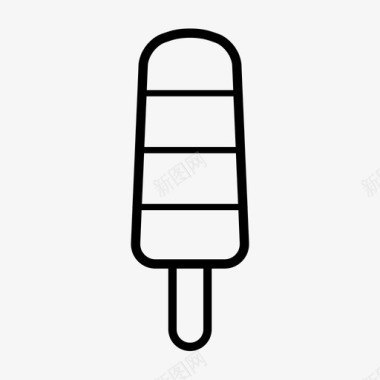 条纹冰棒食物冰淇淋图标图标