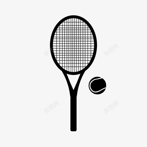 网球拍球游戏图标svg_新图网 https://ixintu.com 比赛 游戏 球 网球拍