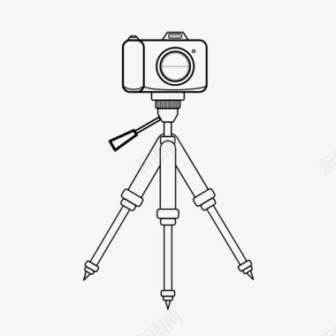 相机三脚架设备摄影图标图标