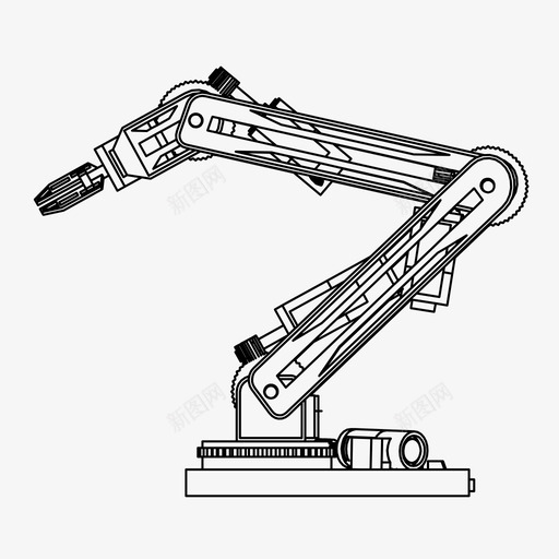 机械臂未来工业图标svg_新图网 https://ixintu.com 工业 未来 机械 机械手臂 机械臂 生产