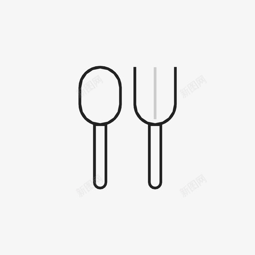 勺子和叉子银器图标svg_新图网 https://ixintu.com 勺子和叉子 银器