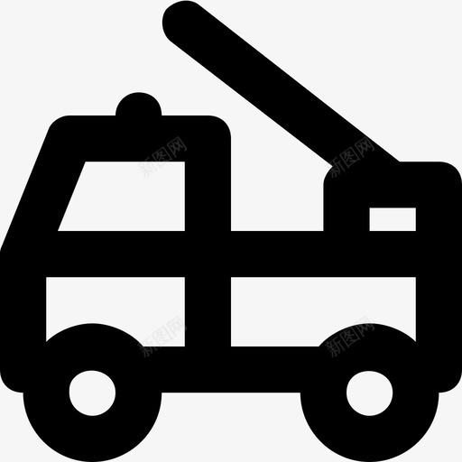 起重车建筑卡车图标svg_新图网 https://ixintu.com 卡车 建筑 拖车 旅行和地点平滑线图标 起重车