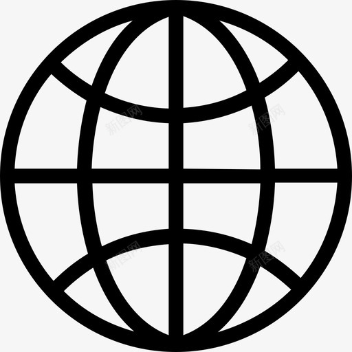 地球网格互联网图标svg_新图网 https://ixintu.com 世界 互联网 地球 时尚平滑线图标 网格