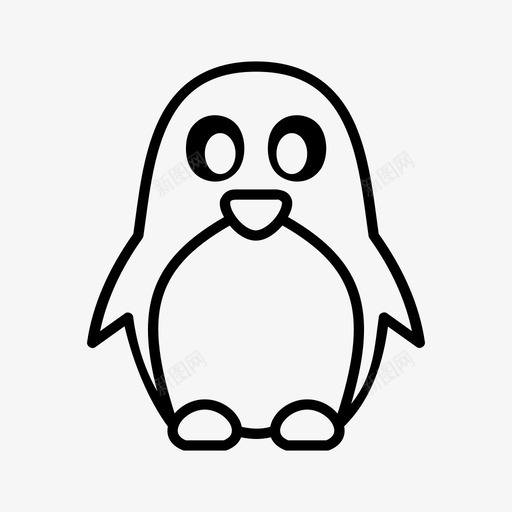 企鹅动物鸟类图标svg_新图网 https://ixintu.com 企鹅 动物 寒冷 皇家企鹅 鸟类