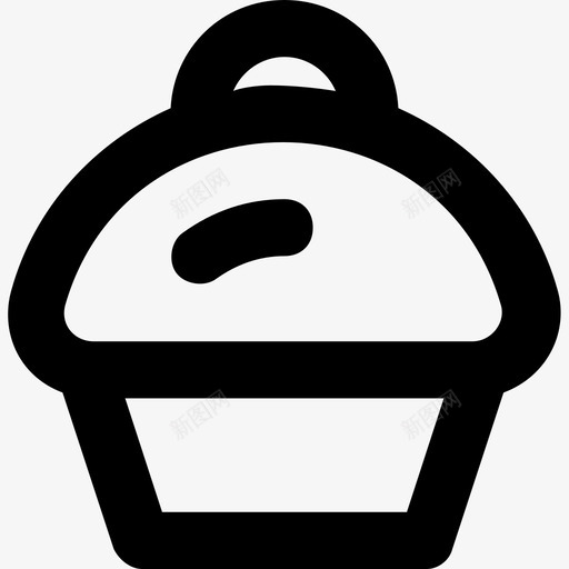 纸杯蛋糕面包房甜点图标svg_新图网 https://ixintu.com 松饼 甜点 纸杯蛋糕 面包房 食物 食物平滑线图标