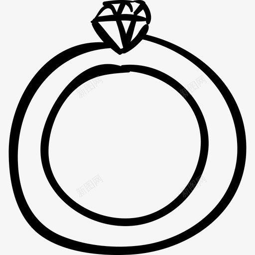 结婚戒指时尚手绘婚礼图标svg_新图网 https://ixintu.com 戒指素描 手绘婚礼 时尚 结婚戒指