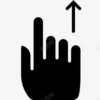 手指向上滚动控制手图标图标