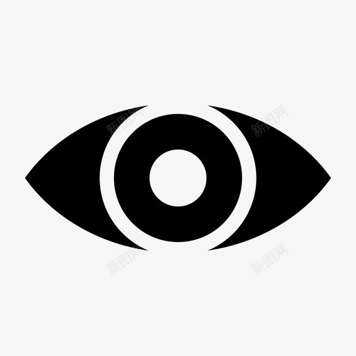 视图眼睛用户界面图标svg_新图网 https://ixintu.com 用户界面 眼睛 视图