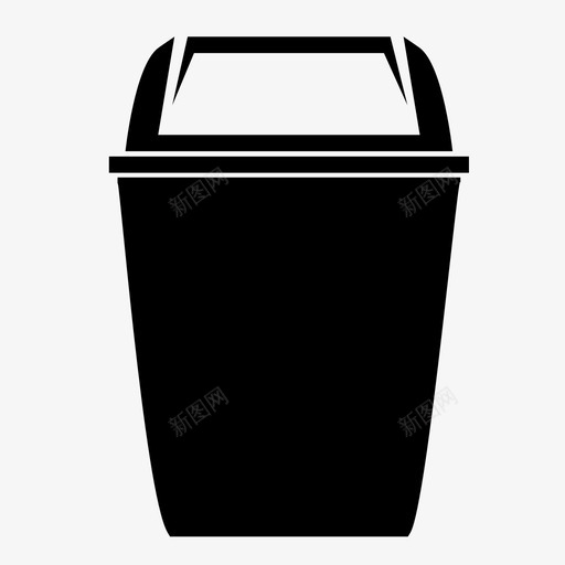 垃圾桶干净的脏的图标svg_新图网 https://ixintu.com 垃圾 垃圾桶 干净的 废物 脏的