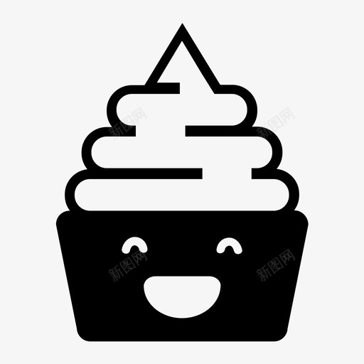 笑冻酸奶甜点表情符号图标svg_新图网 https://ixintu.com froyo 开心 甜点 笑冻酸奶 表情符号