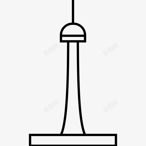 多伦多建筑地标图标svg_新图网 https://ixintu.com 地标 多伦多 建筑 旅游 纪念碑 首都世界地标线