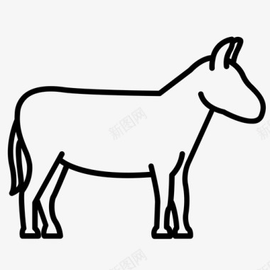 驴子动物农场图标图标