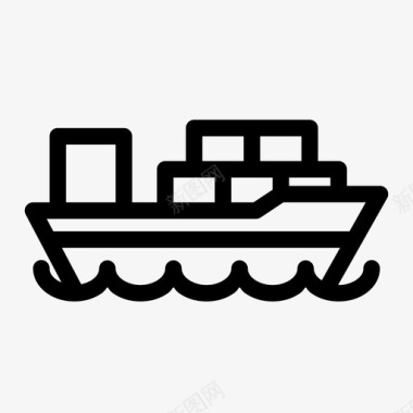 货船集装箱货物图标图标
