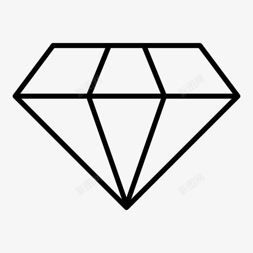 钻石宝石珠宝图标svg_新图网 https://ixintu.com 价值 宝石 珠宝 钻石