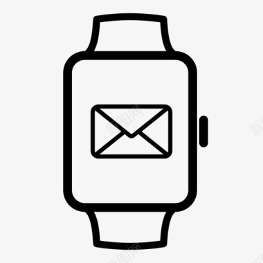 智能手表设备电子邮件图标图标