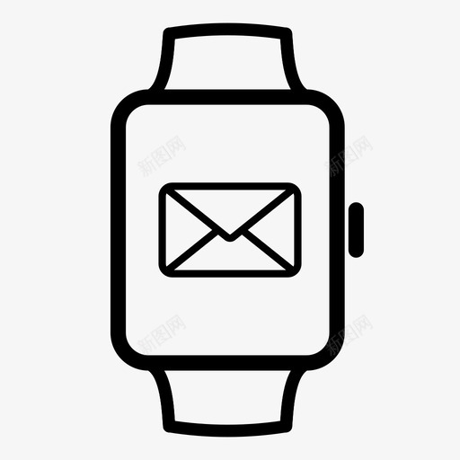 智能手表设备电子邮件图标svg_新图网 https://ixintu.com it 智能手表 电子邮件 社交 设备