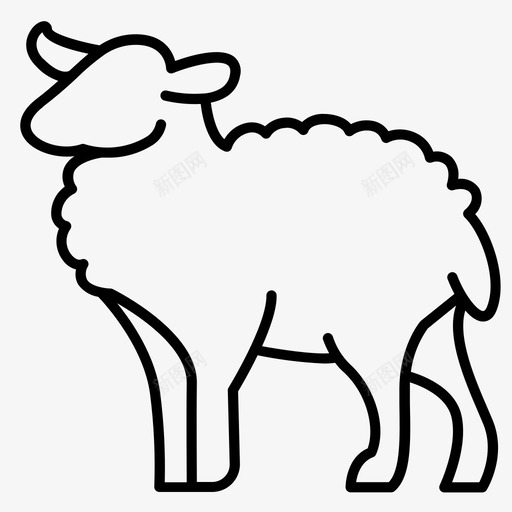 绵羊农场羊毛图标svg_新图网 https://ixintu.com 农场 绵羊 绵羊2系列 羊毛