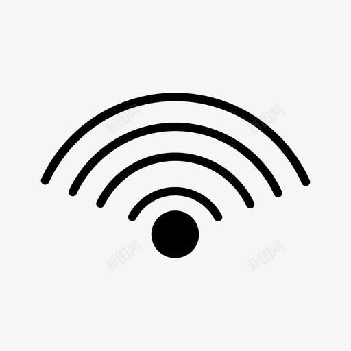 wifi信号传输图标svg_新图网 https://ixintu.com wifi 传输 信号 无线