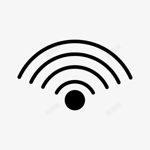 wifi信号传输图标svg_新图网 https://ixintu.com wifi 传输 信号 无线