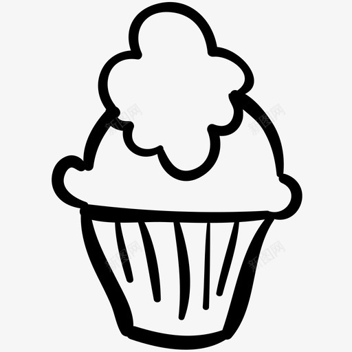 松饼纸杯蛋糕甜点图标svg_新图网 https://ixintu.com 松饼 涂鸦 涂鸦咖啡馆 甜点 纸杯蛋糕 食物