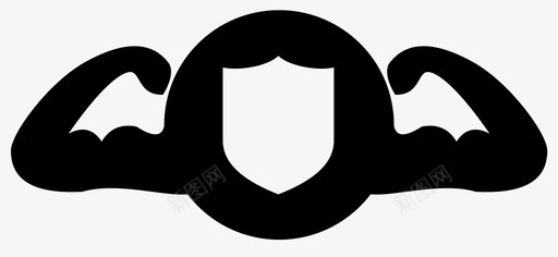 强大的盾力量伟大图标svg_新图网 https://ixintu.com 伟大 力量 强大的盾 超级