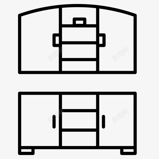 家具军械库床图标svg_新图网 https://ixintu.com 军械库 办公室 家具 家具11系列 床 沙发