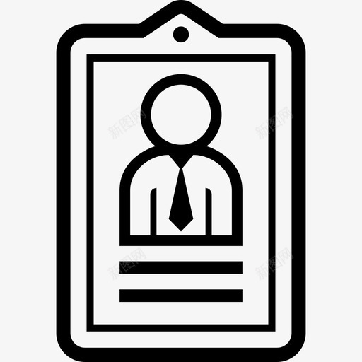 身份证企业员工图标svg_新图网 https://ixintu.com 业务线 人 企业 员工 身份证