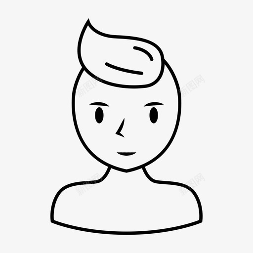 男性头像头发图标svg_新图网 https://ixintu.com 个人资料 头像 头发 用户 男性