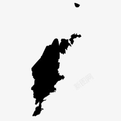 哥德哥德兰县地图瑞典图标高清图片
