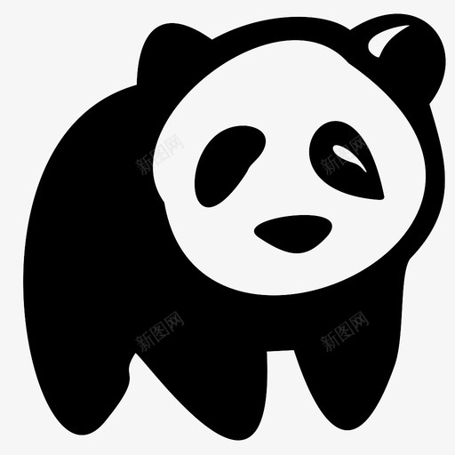熊猫图标svg_新图网 https://ixintu.com 熊猫