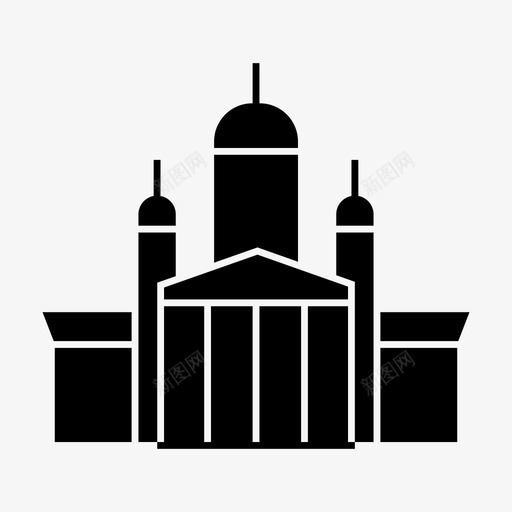 赫尔辛基建筑地标图标svg_新图网 https://ixintu.com 地标 建筑 旅游 纪念碑 赫尔辛基 首都世界地标符号