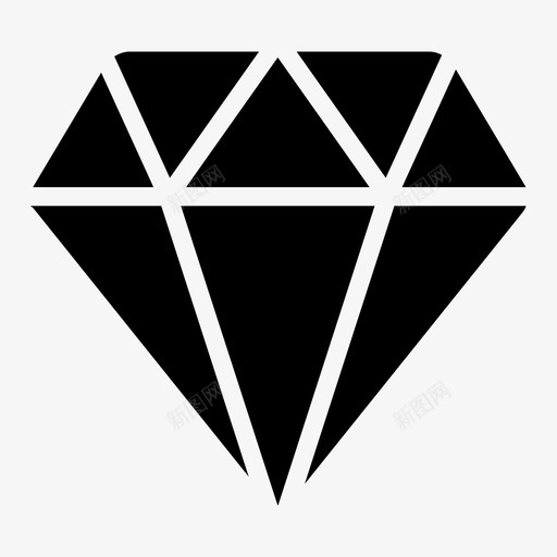 钻石_Solidsvg_新图网 https://ixintu.com 钻石_Solid