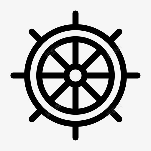 舵手海盗船图标svg_新图网 https://ixintu.com 海军集市 海盗 舵手 舵轮 船