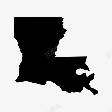 路易斯安那州洛杉矶地图图标图标
